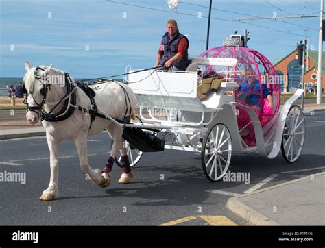 Cinderella Horse Drawn Carriage Blackpool Hi Res Stock Photography And