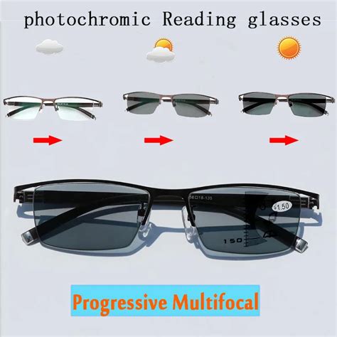 Isenghuo Adjustable Vision Bifocal Transition Photochromic Progressive