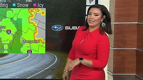 Felicia Combs 092421 Red Dress Weather Channel Rear View Easy