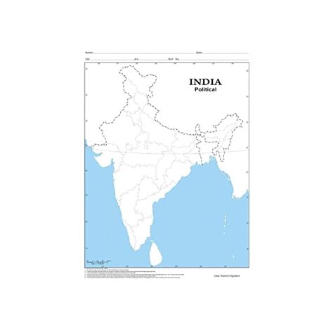 Buy India Political Nos Outline Map A Size Maps