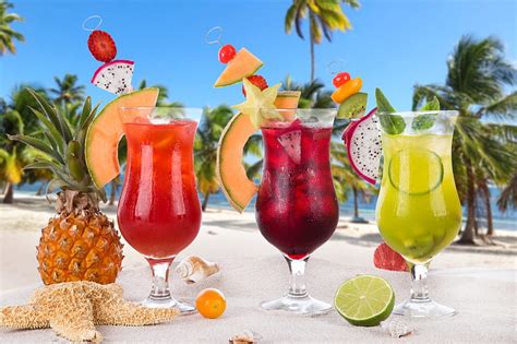 Tropical Cocktails Fruit Beach Cocktail Fresh Drink Tropical Hd