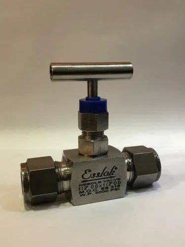 Psi Esslok Stainless Steel Needle Valve A Small Port And A