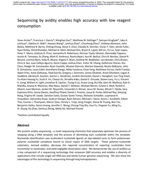 Pdf Sequencing By Avidity Enables High Accuracy With Low Reagent