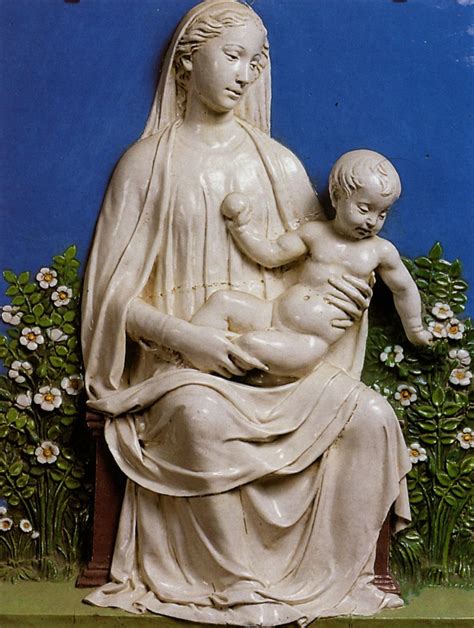 Luca Della Robbia Madonna Col Bambino Detta Del Roseto