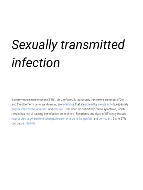 Sexually Transmitted Infection Wikipedia Pdf Sexually Transmitted Infection Immunology