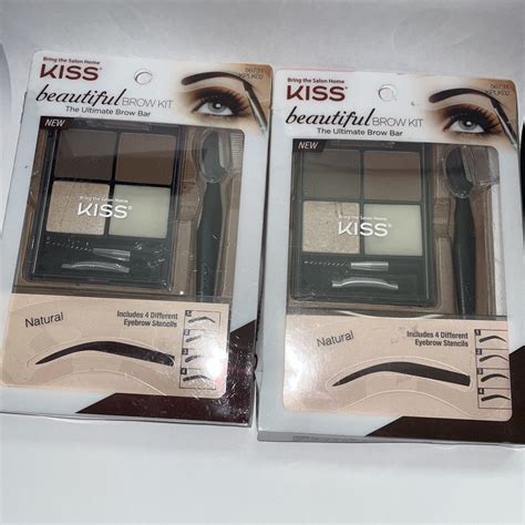 Lot Of 2 Kiss Beautiful Brow Kit Medium Brown Kplk02 56731 The Ultimate