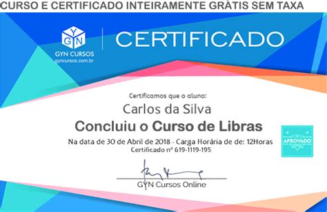 Curso De Libras Online Grátis Em Vídeo E Com Certificado Gyn Cursos