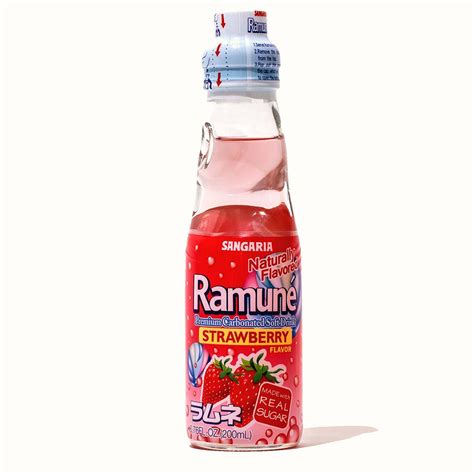 Sangaria Ramuné Strawberry Japanese Soda 676 Oz Bottle Blue Dog Beverage