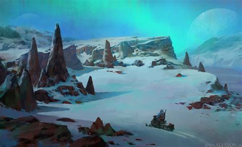 Artstation Ice World 3 Alexander Forssberg Fantasy Landscape