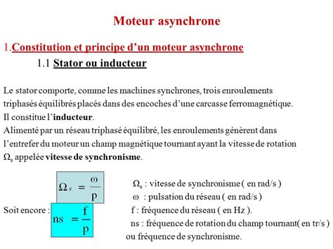 Moteur Asynchrone 1 Constitution Et Principe Dun Moteur Asynchrone