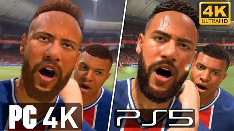 Fifa 21 Ps5 Next Gen Vs Pc 4k Ultra Settings Graphics Gameplay Player Animation Youtube