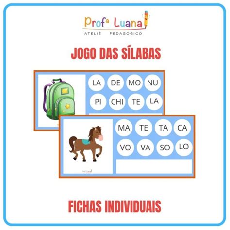 Jogo das sílabas Professora Luana