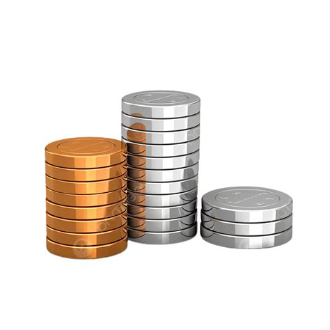 Silver And Gold Coins Clip Art