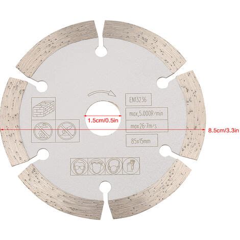 Ej Life 85mm X 15mm Coupe Circulaire Scie En Bois De Diamant De Travail