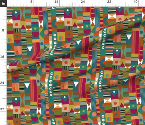 Colorful Fabrics Digitally Printed By Spoonflower Block On With Your