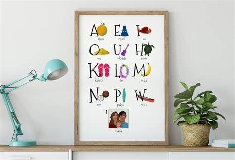 Hawaii Language Illustrated Alphabet Digital Print | Etsy