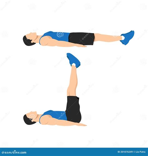 Man Doing Hip Raises Butt Lift Bridges Exercise Royalty Free Cartoon