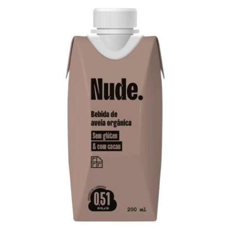 Kit 6X Leite Vegetal Aveia Orgânico Sabor Cacau Nude 200Ml Bebida