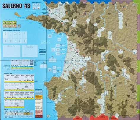 Salerno The Invasion Of Italy September Mounted Map