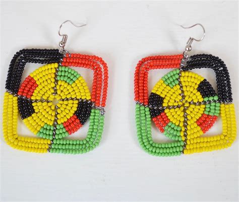 Masai Beaded Earrings African Maasai Earrings Masai Etsy