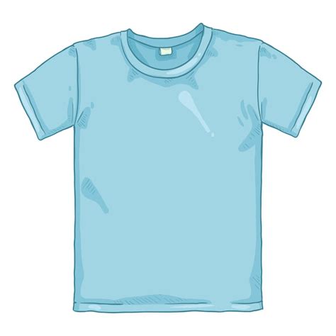 Premium Vector Vector Single Cartoon Illustration Blue Tshirt