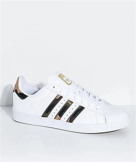 Adidas Superstar Vulc White Camo Shoes Zumiez