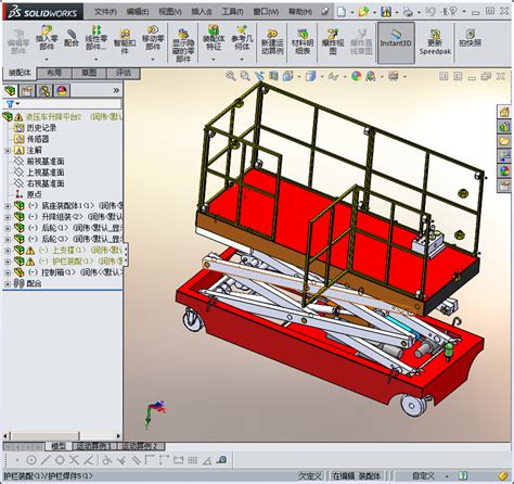 【艳丽】液压机械 558非标配液压升降台3d模型下载三维模型solidworks模型 制造云 产品模型