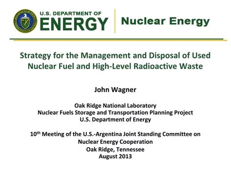 Ppt Strategy For The Management And Disposal Of Used Nuclear Fuel And