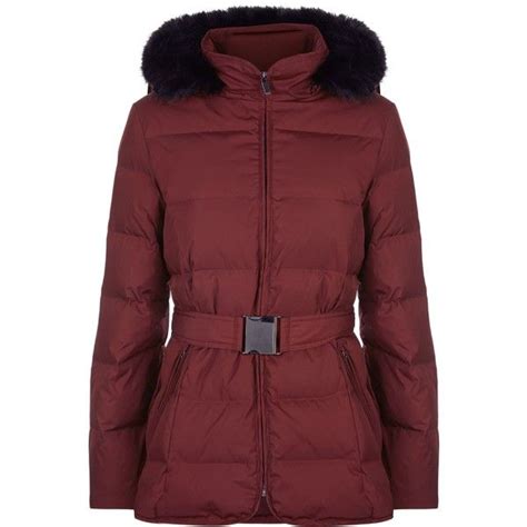 Jaeger Short Belted Puffer Coat 3 695 MXN Liked On Polyvore Featuring