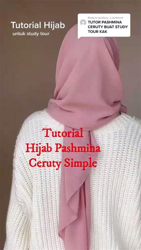 Shawl Tutorial Ikat Belakang Labuh Di Depan Youtube