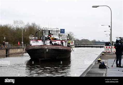 March Bavaria W Rth An Der Donau A Wrecked Ship Is Floating