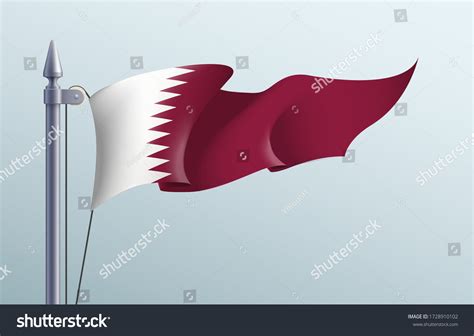 Qatar Flag State Symbol Isolated On Stock Vector (Royalty Free ...