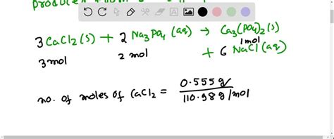 Solved 53 What Is The Mass Of Insoluble Calcium Phosphate 31018 Gmol Produced From 0555 G