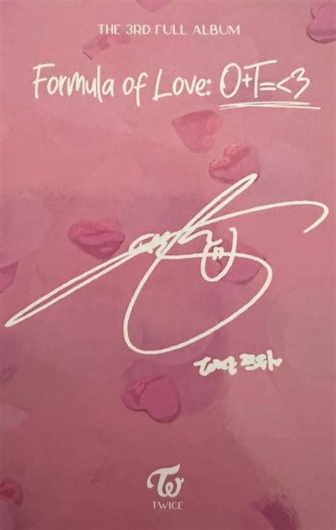 Tzuyu Formula Of Love Signature