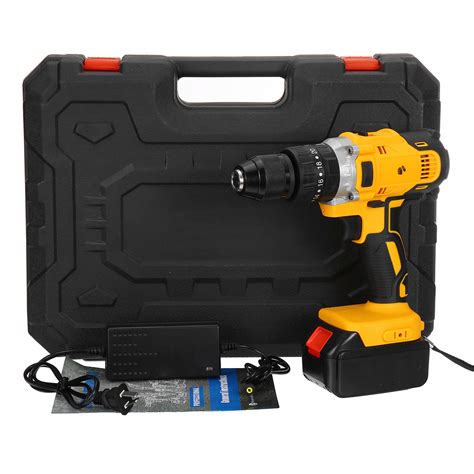 Drills 100 240v Ac 36v 3 In 1 Cordless 150nm Torque Impact Drill Screwdriver Wrench 2 Speeds