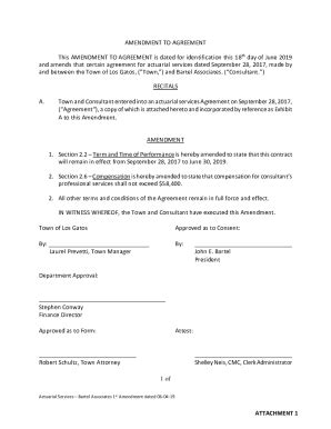 Fillable Online Amendment To Agreement Template Sample Form Fax