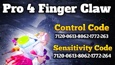 BGMI 4 Finger Control Code Sensitivity Code 4 Finger Claw Pubg