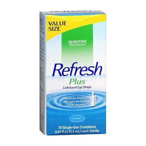 Allergan Refresh Plus Lubricant Eye Drops 70 Count