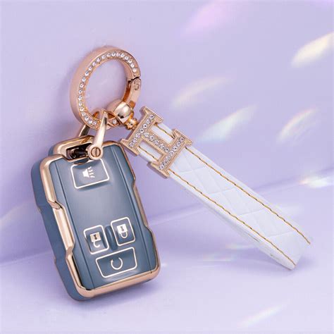 Tpu Car Remote Key Fob Cover Case Keychain Holder For Gmc Yukon Sierra