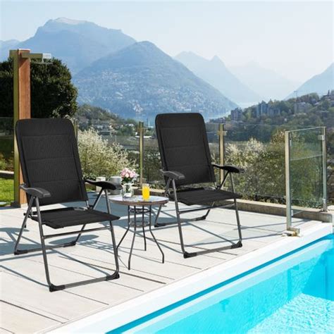 Ensemble De Transats Chaises Longues De Patio Rembourr Es Fauteuils