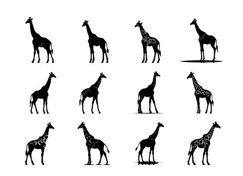 Premium Vector Giraffe Silhouette Vector Illustration