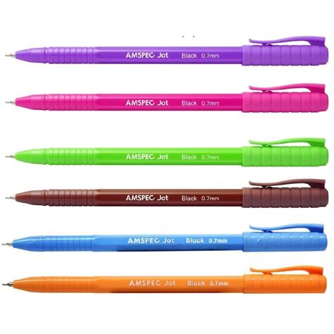 Amspec Jot Ballpen Black Ink In Colored Barrel Lazada Ph