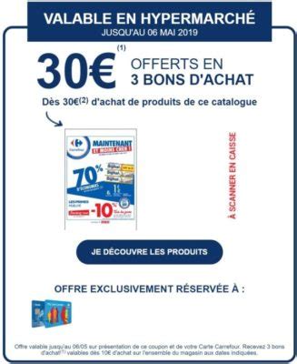 Anti crise fr Carrefour 30 offerts en 3 BA dès 30 dAchats 06 05