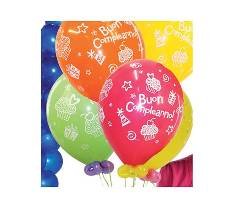 Palloncino 30cm Assortito Stampa Buon Compleanno Biodegradabile 100pz