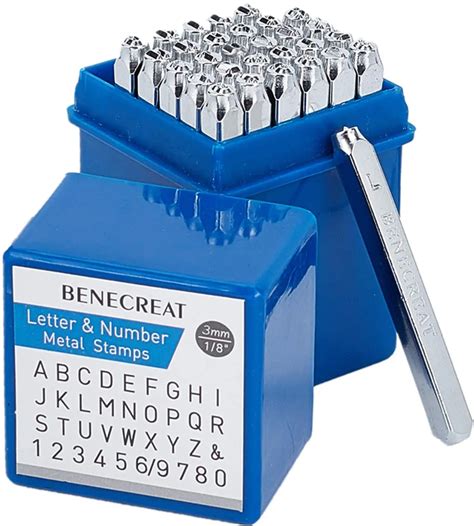 Pack Mm Letter And Number Stamp Set Metal Punch Stamp