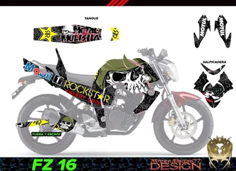 Fz Yamaha Calcas Wrap Stickers Vinil Laminado Mate Regalo Meses