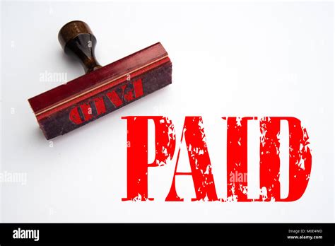 Paid Rubber Stamp Stock Photo Alamy