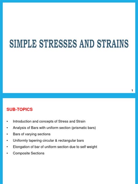 2.simple Stress and Strain | PDF