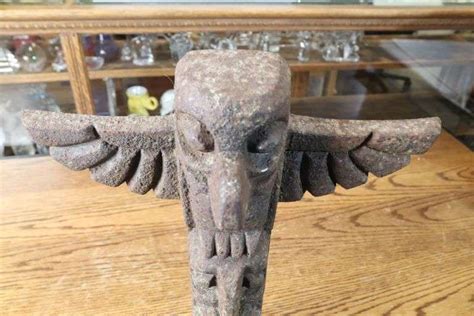 Cast Iron Totem Pole Andiron 14x4x16 Pacific Auctions And Appraisals