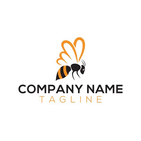 Modern Bee Icon Logo Design With Vector Format 18758401 Vector Art At